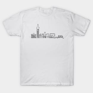 The Venice Skyline in a Single Line T-Shirt